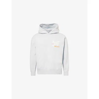 Saint Mxxxxxx Xxxxxx Mens Blue Logo Graphic-print Cotton Hoody Xl