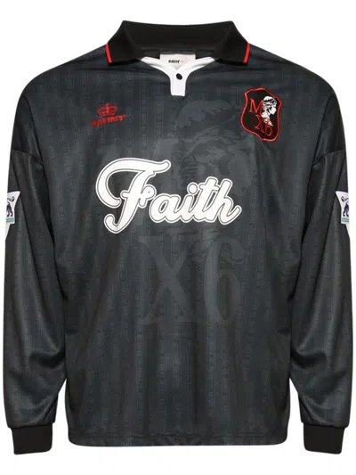 Saint Mxxxxxx Faith Polo Shirt In Black
