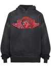 Saint Mxxxxxx Graphic-print Cotton Hoodie In Schwarz