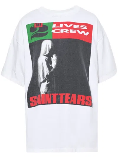Saint Mxxxxxx Graphic-print Cotton T-shirt In Weiss