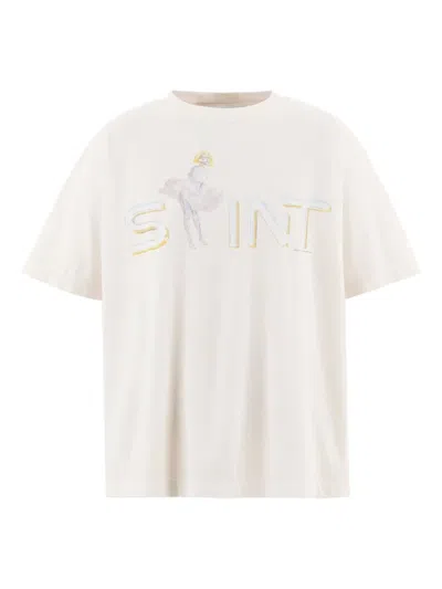 Saint Mxxxxxx Graphic-print Cotton T-shirt In White
