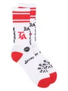 Saint Mxxxxxx Logo-intarsia Socks In 白色