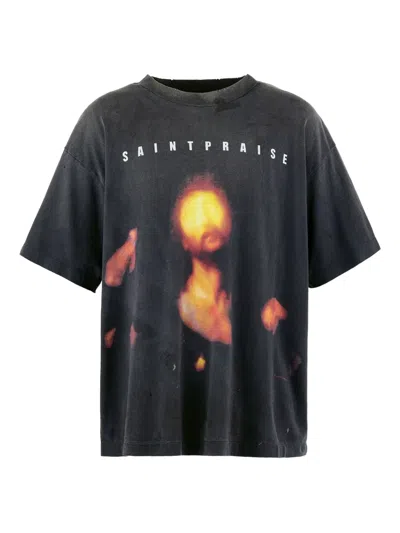 Saint Mxxxxxx Graphic-print T-shirt In Black