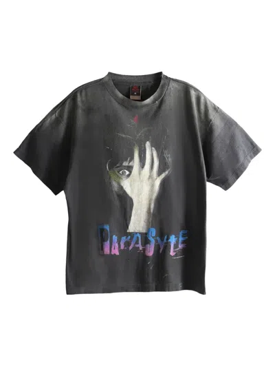 Saint Mxxxxxx Graphic Print T-shirt In Animal Print