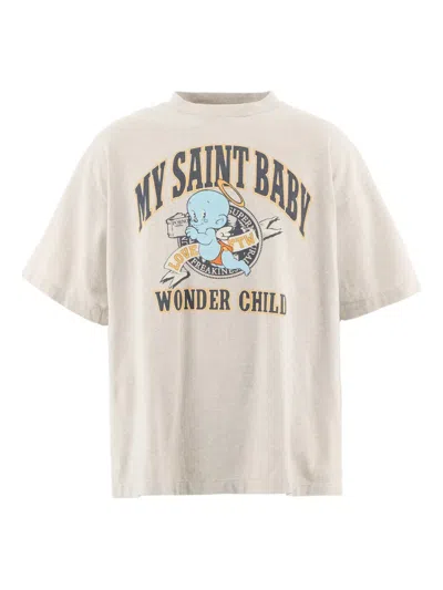 Saint Mxxxxxx Graphic-print T-shirt In Gray