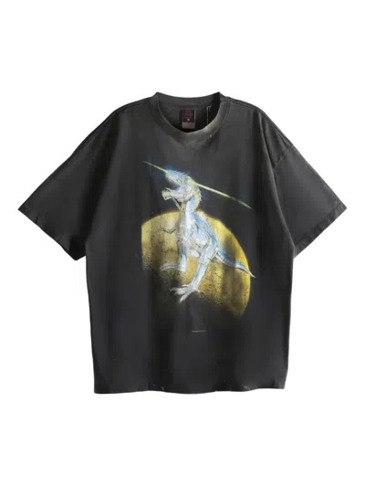 Saint Mxxxxxx Graphic T-shirt In Gray