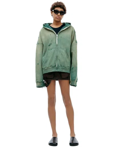 Saint Mxxxxxx Green Hoodie With Zipper