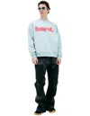 Saint Mxxxxxx 'hard' Print Sweatshirt In Blue