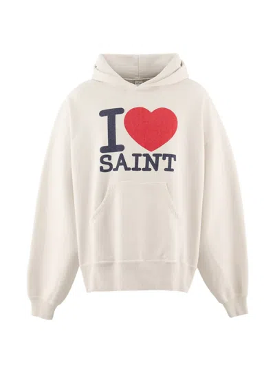 Saint Mxxxxxx I Love Saint Hoodie In Neutral