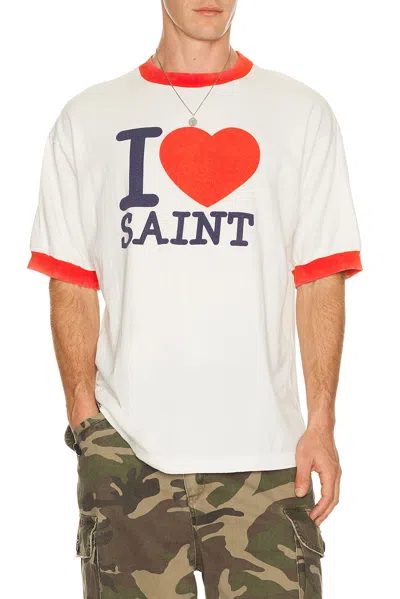Saint Mxxxxxx I Love Saint Cotton-jersey T-shirt In White
