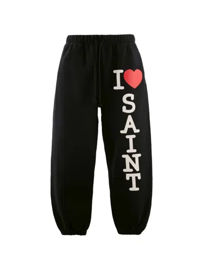 Saint Mxxxxxx I Love Saint Track Pants In Black