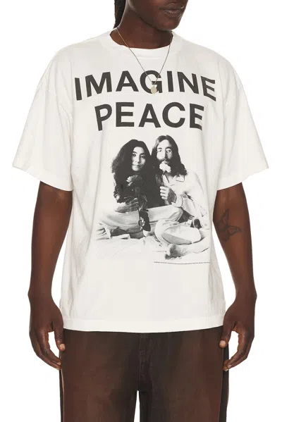 Saint Mxxxxxx John Lennon Printed Cotton-jersey T-shirt In White
