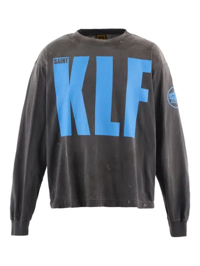 Saint Mxxxxxx Klf Long-sleeve T-shirt In Gray