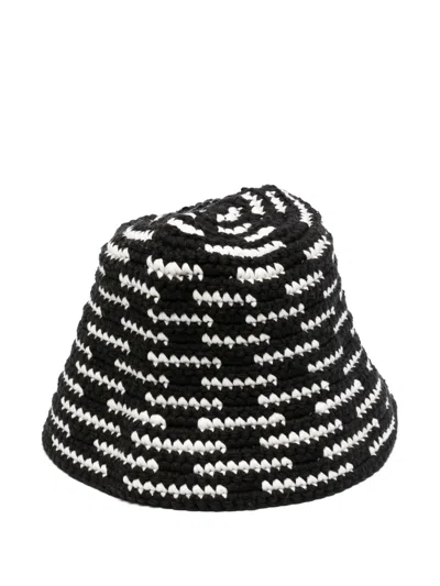Saint Mxxxxxx Knitted Bucket Hat In Black