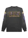 Saint Mxxxxxx Lightning-bolt Graphic Long-sleeve T-shirt In Black