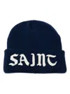 Saint Mxxxxxx Logo Beanie In Blau