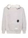 Saint Mxxxxxx Distressed-finish Cotton Hoodie In Grey