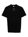 Saint Mxxxxxx Black Crewneck Logo Print T-shirt In Black