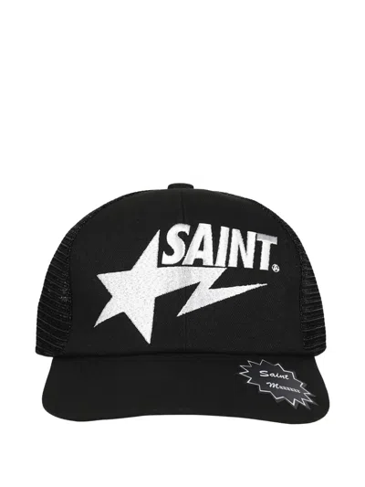 Saint Mxxxxxx Logo Embroidered Cap In Black