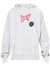 Saint Mxxxxxx Logo-print Cotton Hoodie In Grau