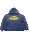 Saint Mxxxxxx Logo-print Hoodie In Blue