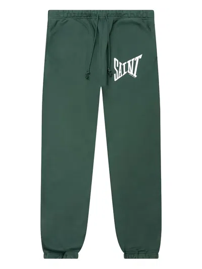 Saint Mxxxxxx Logo-print Track Pants In Green
