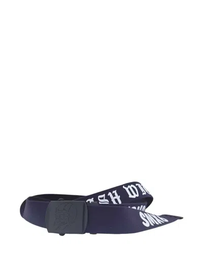 Saint Mxxxxxx Logo-printed Webbed Belt In Blue