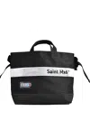 Saint Mxxxxxx Logo-stripe Tote Bag In Black