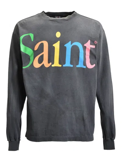 Saint Mxxxxxx Logo Sweater In Black