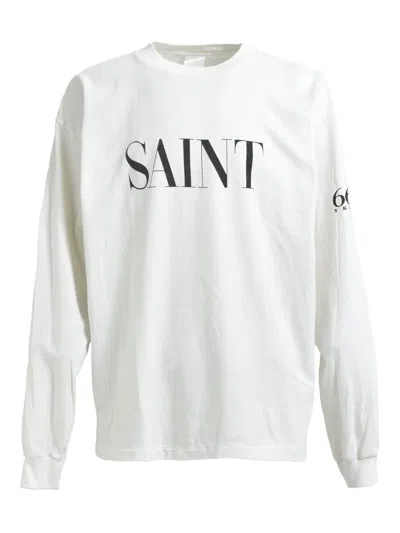 Saint Mxxxxxx Logo Sweater In White
