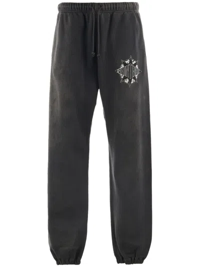 Saint Mxxxxxx Logo Track Pants In Gray