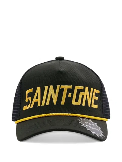 Saint Mxxxxxx Logo-embroidered Baseball Cap In Black