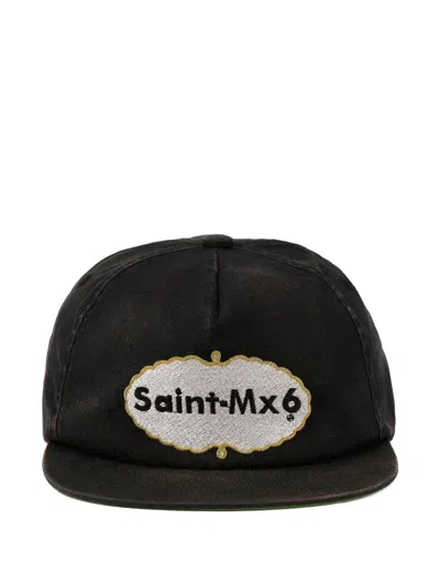 Saint Mxxxxxx Logo-patch Cap In Black
