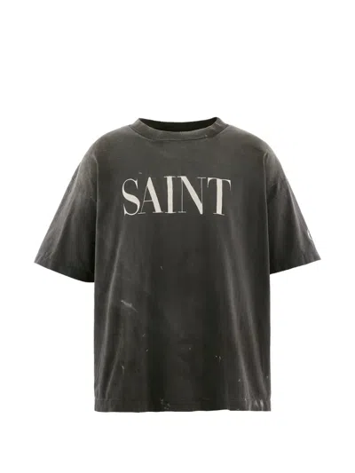 Saint Mxxxxxx Logo-print T-shirt In Black