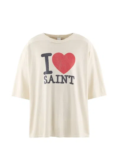 Saint Mxxxxxx Logo-print T-shirt In Neutral