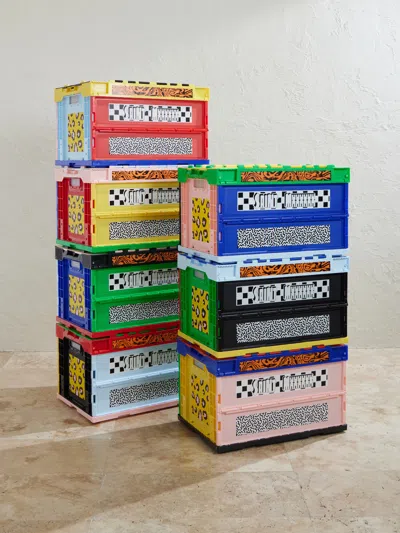 Saint Mxxxxxx Logo-printed Color-block Set Of 7 Foldable Boxes In Multi