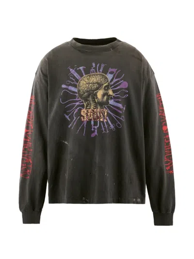 Saint Mxxxxxx Long-sleeve Printed T-shirt In Green