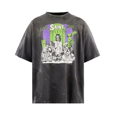 Pre-owned Saint Mxxxxxx Love Sick Short Sleeve T-shirt 'black' | Men's Size Xxl