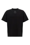 Saint Mxxxxxx Black Crewneck Logo Print T-shirt In Black