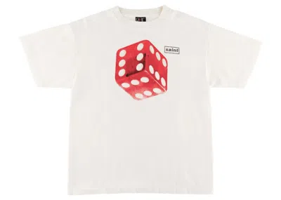 Pre-owned Saint Mxxxxxx Men's  Dice T-shirt In Vintage White