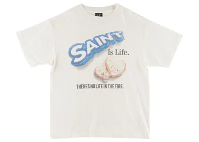 Pre-owned Saint Mxxxxxx Men's  Oreo T-shirt In Vintage White