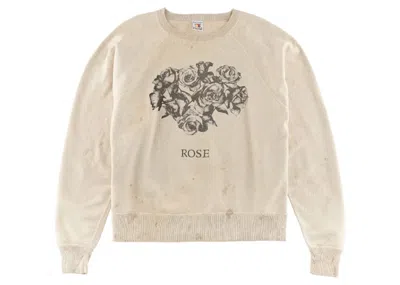 Pre-owned Saint Mxxxxxx Men's  Rose Crewneck Sweatshirt In Vintage Grey In Gray