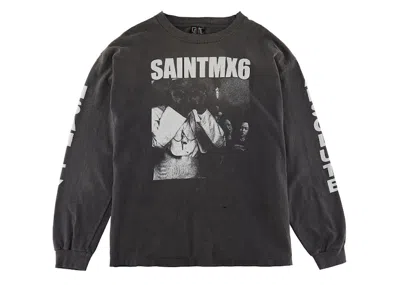 Pre-owned Saint Mxxxxxx Men's  Saint Mx6 Long Sleeve T-shirt In Vintage Black
