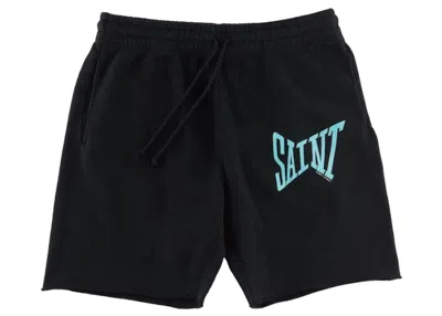 Pre-owned Saint Mxxxxxx Men's  Saint Shorts In Black Blue