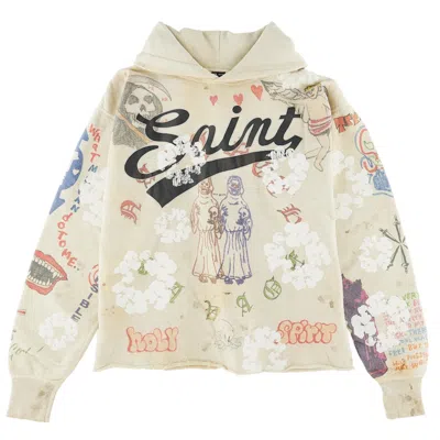 Pre-owned Saint Mxxxxxx Men's  X Denim Tears Graffiti Hoodie In Grey