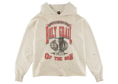 Pre-owned Saint Mxxxxxx Men's  X Denim Tears Holy Grail Hoodie In Vintage Grey In Gray