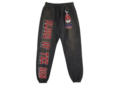 Pre-owned Saint Mxxxxxx Men's  X Denim Tears Holy Grail Sweatpants In Vintage Black