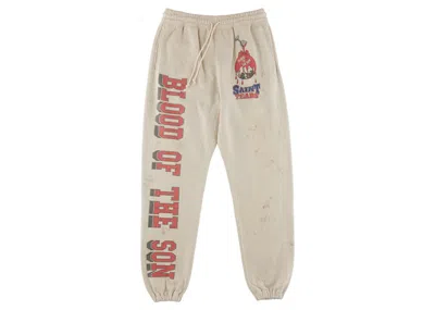 Pre-owned Saint Mxxxxxx Men's  X Denim Tears Holy Grail Sweatpants In Vintage Grey In Gray