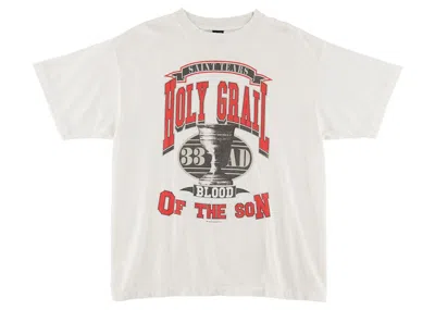 Pre-owned Saint Mxxxxxx Men's  X Denim Tears Holy Grail T-shirt In Vintage White