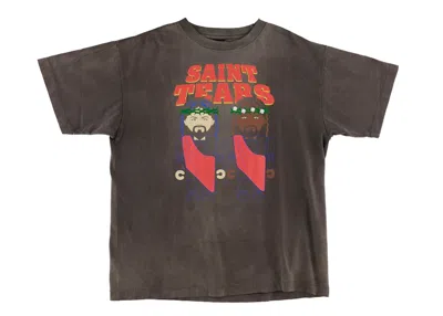 Pre-owned Saint Mxxxxxx Men's  X Denim Tears Purplelp T-shirt In Vintage Black